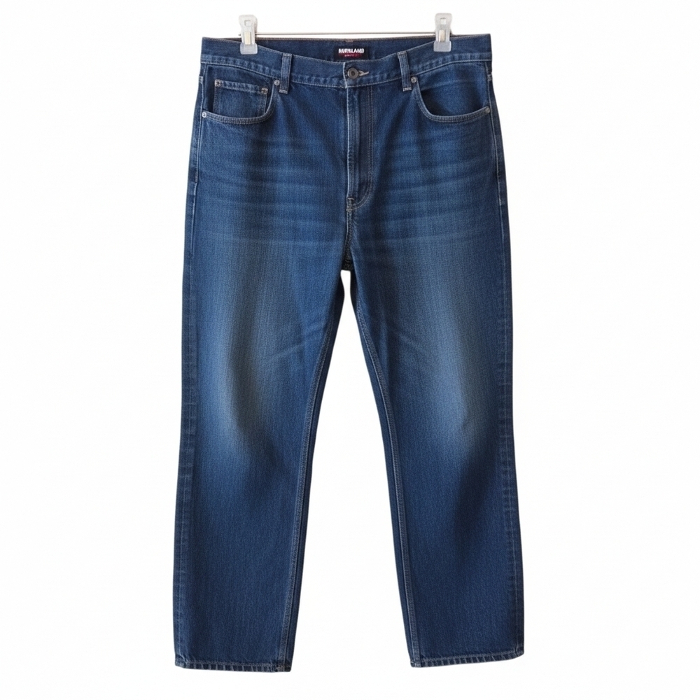 Kirkland Signature Mens 40x32 Heavyweight Denim All Cotton Dark Blue Jeans
